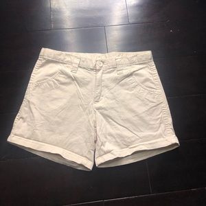 Beige Casual Shorts